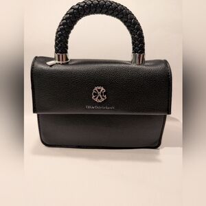 CXL By Christian Lacroix Jardin braided Handle Crossbody Bag Black NWT